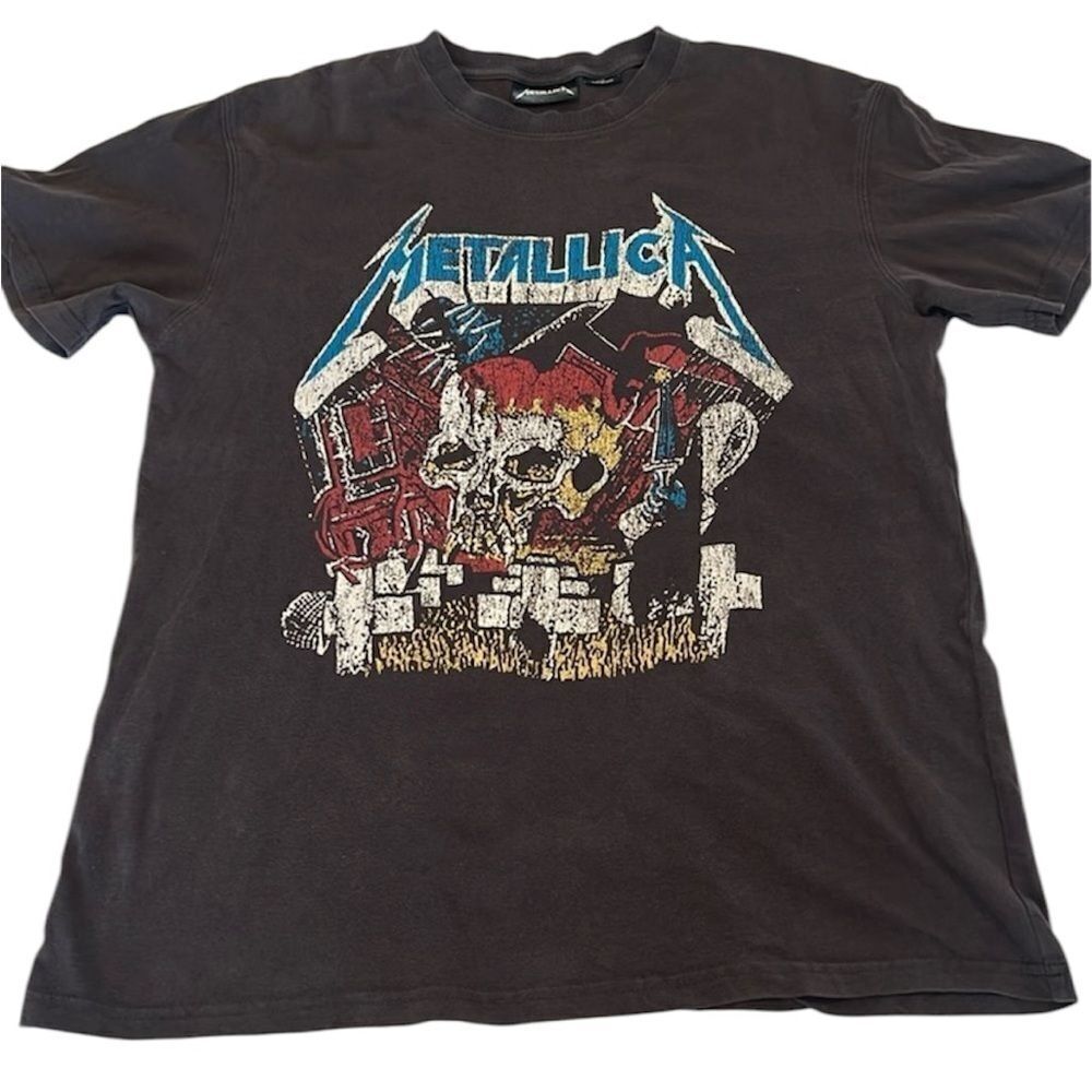 Vintage Metallica size L 1987 short sleeve band shirt in ok vintage condition